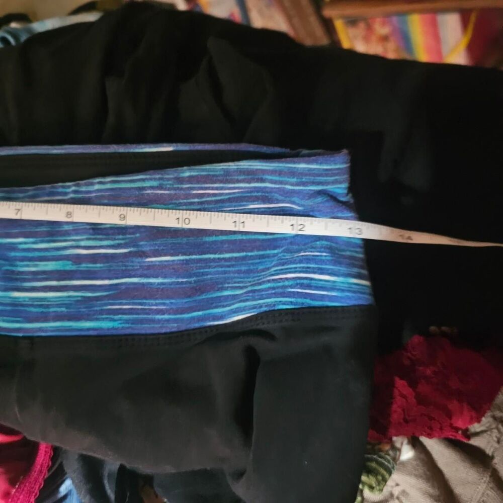 Y2K 2000s Blue Heather band sporty flare leggings - Picture 5 of 6